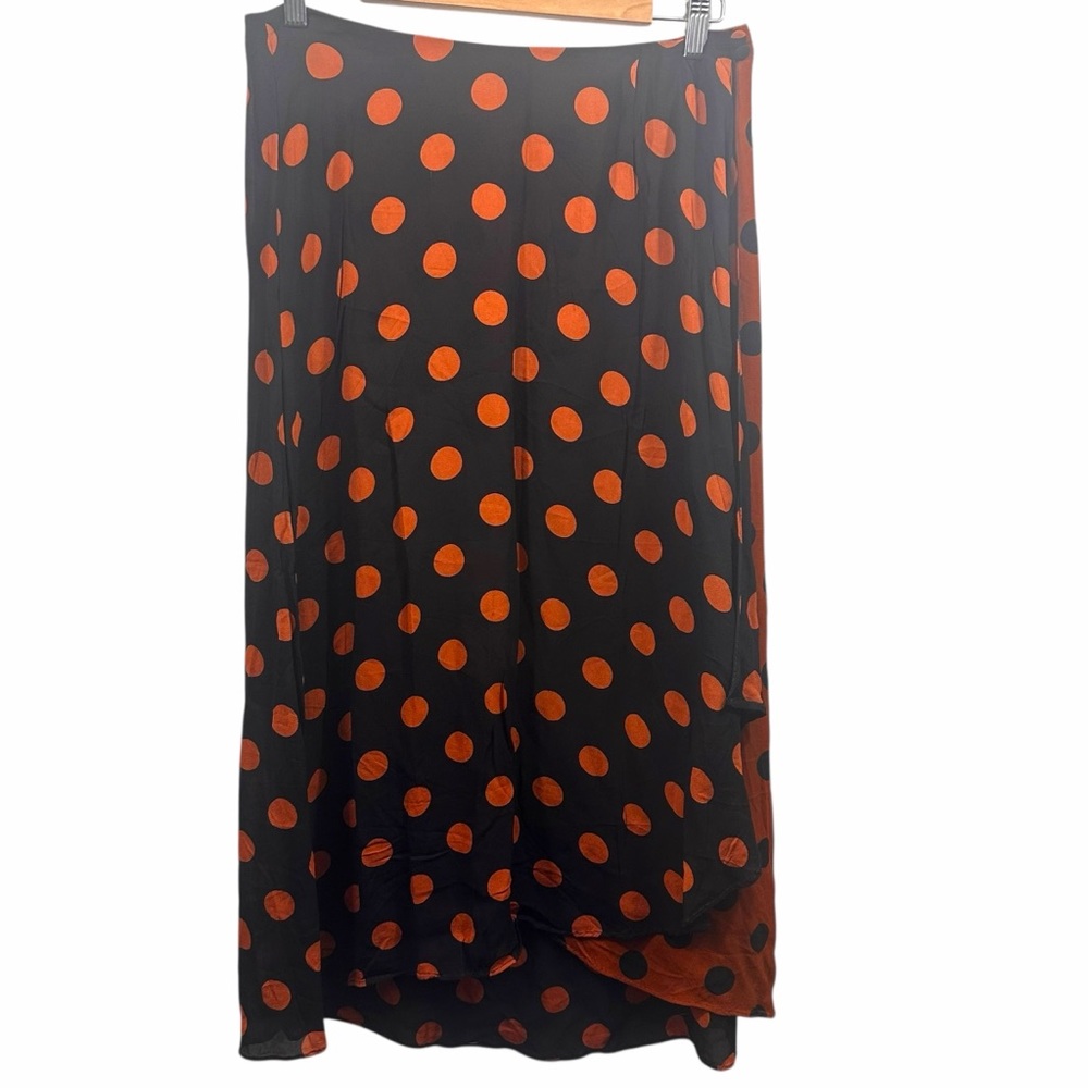 Anthropologie Maeve Oksana Polka Dot Midi Skirt Size Medium - Picture 2 of 8